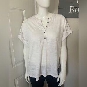 1X White Jane + Delancey Blouse